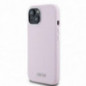 Apple iPhone 15 Coque DKNY Silicone Horizontal Metal Logo MagSAFE  Rose