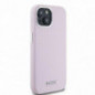 Apple iPhone 15 Plus Coque DKNY Silicone Horizontal Metal Logo MagSAFE  Rose