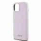 Apple iPhone 15 Plus Coque DKNY Silicone Horizontal Metal Logo MagSAFE  Rose