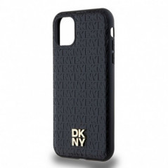 Apple iPhone 11 Coque DKNY Pu Repeat Pattern Stack Logo MagSAFE  Noir