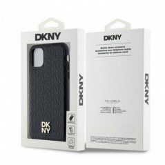 Apple iPhone 11 Coque DKNY Pu Repeat Pattern Stack Logo MagSAFE  Noir