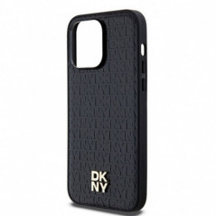 Apple iPhone 13 Pro Coque DKNY Pu Repeat Pattern Stack Logo MagSAFE  Noir