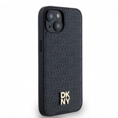 Apple iPhone 14 Coque DKNY Pu Repeat Pattern Stack Logo MagSAFE  Noir