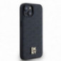 Apple iPhone 14 Coque DKNY Pu Repeat Pattern Stack Logo MagSAFE  Noir