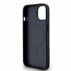 Apple iPhone 14 Coque DKNY Pu Repeat Pattern Stack Logo MagSAFE  Noir