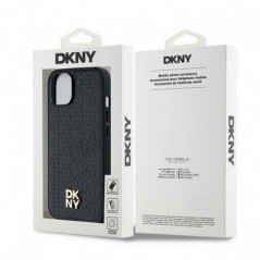 Apple iPhone 14 Coque DKNY Pu Repeat Pattern Stack Logo MagSAFE  Noir