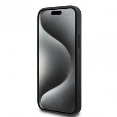 Apple iPhone 15 Coque DKNY Pu Repeat Pattern Stack Logo MagSAFE  Noir