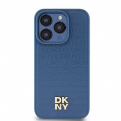 Apple iPhone 15 Pro Coque DKNY Pu Repeat Pattern Stack Logo MagSAFE  Bleu