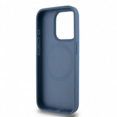 Apple iPhone 15 Pro Coque DKNY Pu Repeat Pattern Stack Logo MagSAFE  Bleu