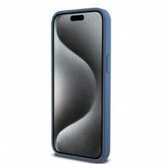 Apple iPhone 15 Pro Max Coque DKNY Pu Repeat Pattern Stack Logo MagSAFE  Bleu