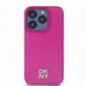 Apple iPhone 15 Pro Coque DKNY Pu Repeat Pattern Stack Logo MagSAFE  Rose
