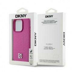 Apple iPhone 15 Pro Coque DKNY Pu Repeat Pattern Stack Logo MagSAFE  Rose