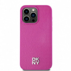 Apple iPhone 15 Pro Max Coque DKNY Pu Repeat Pattern Stack Logo MagSAFE  Rose