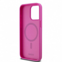 Apple iPhone 15 Pro Max Coque DKNY Pu Repeat Pattern Stack Logo MagSAFE  Rose
