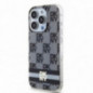 Apple iPhone 14 Pro Coque DKNY Checkered Pattern Printed Stripes MagSAFE  Noir