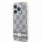 Apple iPhone 14 Pro Coque DKNY Checkered Pattern Printed Stripes MagSAFE  Beige