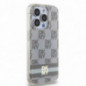 Apple iPhone 14 Pro Coque DKNY Checkered Pattern Printed Stripes MagSAFE  Beige
