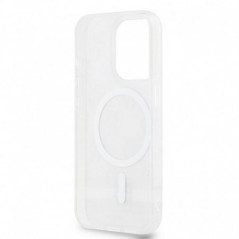 Apple iPhone 14 Pro Coque DKNY Checkered Pattern Printed Stripes MagSAFE  Beige