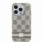 Apple iPhone 15 Plus Coque DKNY Checkered Pattern Printed Stripes MagSAFE  Beige