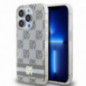 Apple iPhone 15 Pro Max Coque DKNY Checkered Pattern Printed Stripes MagSAFE  Beige