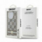 Apple iPhone 15 Pro Max Coque DKNY Checkered Pattern Printed Stripes MagSAFE  Beige