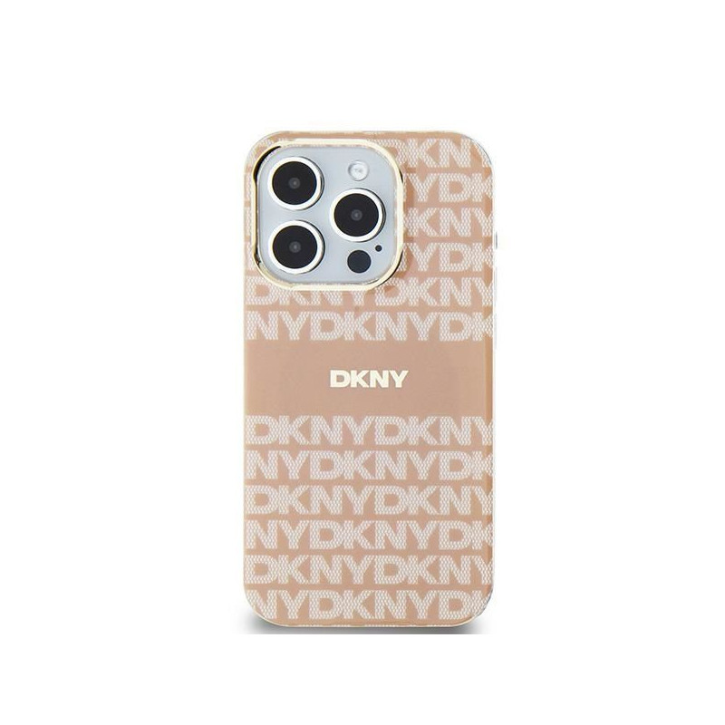 Apple iPhone 11 Coque DKNY Repeat Texture Pattern Stripe MagSAFE  Rose