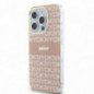 Apple iPhone 14 Pro Max Coque DKNY Repeat Texture Pattern Stripe MagSAFE  Rose