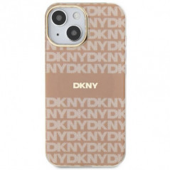 Apple iPhone 15 Plus Coque DKNY Repeat Texture Pattern Stripe MagSAFE  Rose