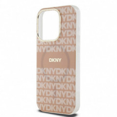 Apple iPhone 15 Pro Coque DKNY Repeat Texture Pattern Stripe MagSAFE  Rose
