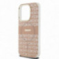 Apple iPhone 15 Pro Max Coque DKNY Repeat Texture Pattern Stripe MagSAFE  Rose