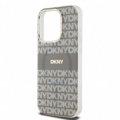 Apple iPhone 15 Pro Max Coque DKNY Repeat Texture Pattern Stripe MagSAFE  Beige