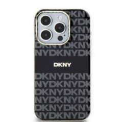 Apple iPhone 11 Coque DKNY Repeat Texture Pattern Stripe MagSAFE  Noir