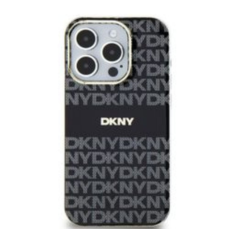 Apple iPhone 11 Coque DKNY Repeat Texture Pattern Stripe MagSAFE  Noir