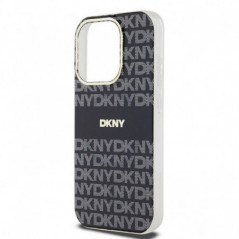 Apple iPhone 13 Pro Max Coque DKNY Repeat Texture Pattern Stripe MagSAFE  Noir