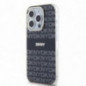 Apple iPhone 14 Pro Coque DKNY Repeat Texture Pattern Stripe MagSAFE  Noir