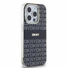Apple iPhone 14 Pro Coque DKNY Repeat Texture Pattern Stripe MagSAFE  Noir