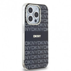 Apple iPhone 15 Pro Max Coque DKNY Repeat Texture Pattern Stripe MagSAFE  Noir