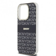 Apple iPhone 15 Pro Max Coque DKNY Repeat Texture Pattern Stripe MagSAFE  Noir