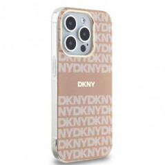 Apple iPhone 13 Pro Coque DKNY Repeat Texture Pattern Stripe MagSAFE  Rose
