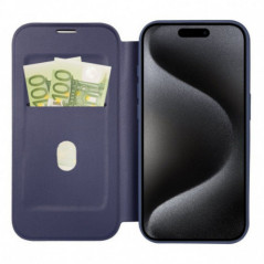 Apple iPhone 16 Pro Max Portefeuilles Smart Mag Book Élégant  MagSAFE  Bleu
