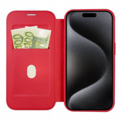 Apple iPhone 16 Pro Portefeuilles Smart Mag Book Élégant  MagSAFE  Rouge