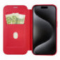 Apple iPhone 16 Pro Portefeuilles Smart Mag Book Élégant  MagSAFE  Rouge