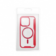 Apple iPhone 16 Pro Portefeuilles Smart Mag Book Élégant  MagSAFE  Rouge