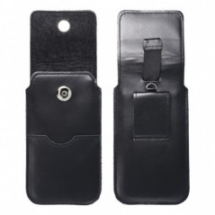 XIAOMI Redmi Note 10 Pro Max Etui universel, Étui de ceinture ROYAL - Leather universal flap pocket Noir