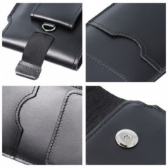 XIAOMI Redmi Note 10 Pro Max Etui universel, Étui de ceinture ROYAL - Leather universal flap pocket Noir