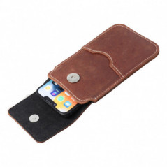 XIAOMI Redmi Note 10 Pro Max Etui universel, Étui de ceinture ROYAL - Leather universal flap pocket Brun