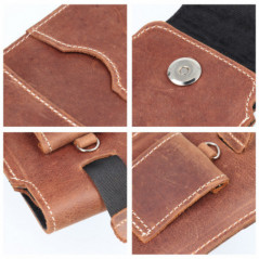 XIAOMI Redmi Note 10 Pro Max Etui universel, Étui de ceinture ROYAL - Leather universal flap pocket Brun