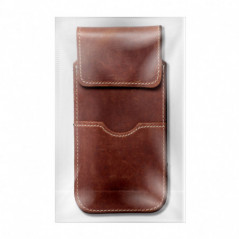 XIAOMI Redmi Note 10 Pro Max Etui universel, Étui de ceinture ROYAL - Leather universal flap pocket Brun