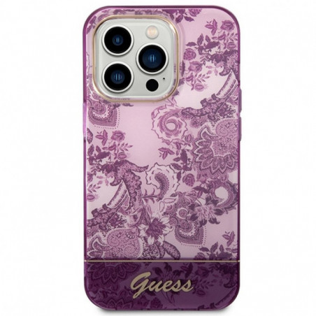 Apple iPhone 14 Pro Coque Guess IML Electro Cam TDJ Fuchsia