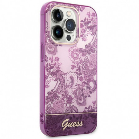 Apple iPhone 14 Pro Coque Guess IML Electro Cam TDJ Fuchsia